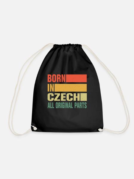 Geboren In Tschechien - Turnbeutel - Schwarz