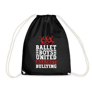 Ballet Dancers Boys Dancing Funny Ballet - Drawstring Bag - black - Front