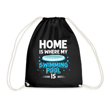Schwimmer Sport Schwimmen - Turnbeutel - Schwarz - Vorne