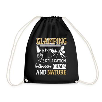 Glamping Glamorous Camping - Drawstring Bag - black - Front
