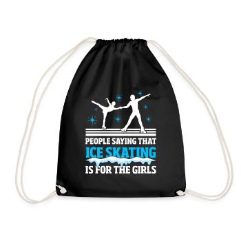 Speed skating - Drawstring Bag - black - Front