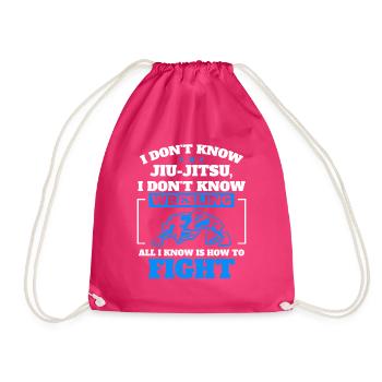 Wrestling Wrestle Combat - Drawstring Bag - fuchsia - Front