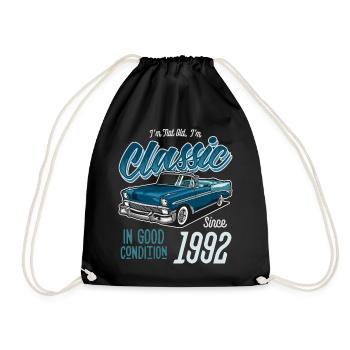 I'm Not Old I'm Classic Car Vintage Born In 1992 - Drawstring Bag - black - Front