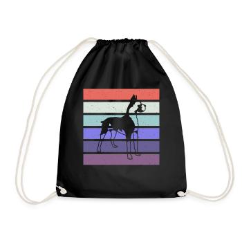 Retro Kleidung für Boxer - Turnbeutel - Schwarz - Vorne