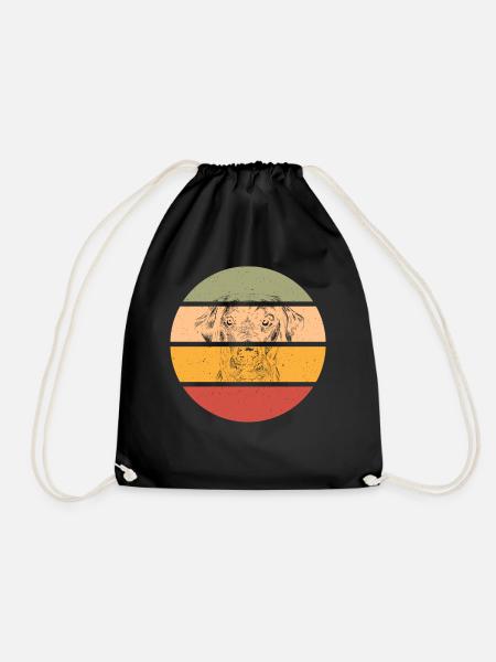 Retro Kleidung für Labrador Lab - Turnbeutel - Schwarz