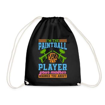 Paintball Je suis le joueur de paintball Splatter Player - Sac de sport léger - noir - Devant