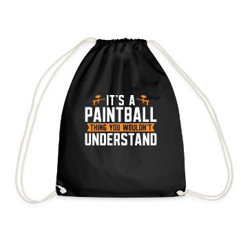 Paintball It's A Paintball Thing Paint Gun Player - Drawstring Bag - black - Front