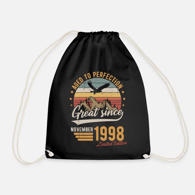 November 1998 Limited Edition Geburtstag Geschenk - Turnbeutel - Schwarz