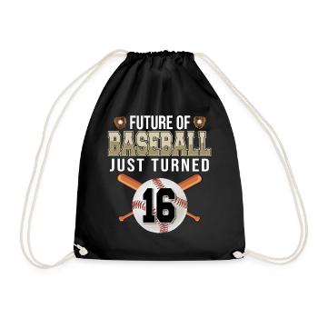 Future of Baseball Just Turned 16 | 16.Geburtstag - Turnbeutel - Schwarz - Vorne