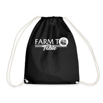Farm Shirt, Farm To Table Barn Design Tee, - Turnbeutel - Schwarz - Vorne