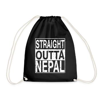 Népal Tout droit sorti du Népal - Sac de sport léger - noir - Devant