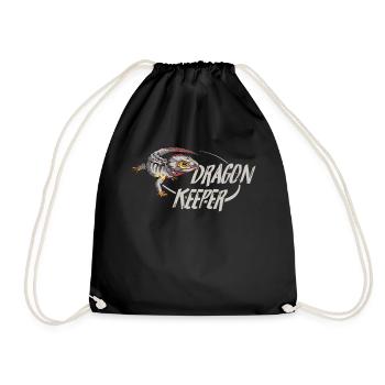 Crocodile aux yeux rouges Scinque Dragon Gardien - Sac de sport léger - noir - Devant