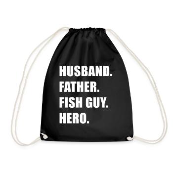 Rétro Poissonnier Aquariophile Fête des Pères - Sac de sport léger - noir - Devant