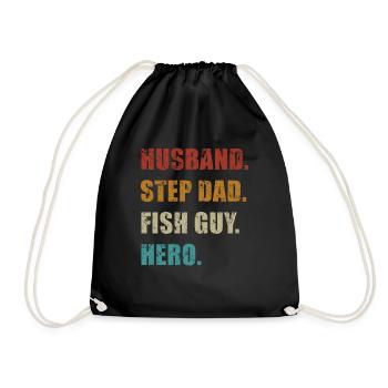 Rétro Poissonnier Aquariophile Fête des Pères - Sac de sport léger - noir - Devant