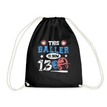 Ce Baller a maintenant 13 ans de baseball 13e anniversaire - Sac de sport léger - noir - Devant