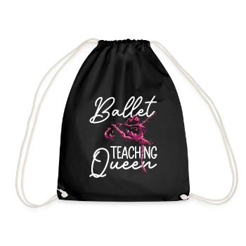 Ballet teacher - ballet dancer ballet - Drawstring Bag - black - Front
