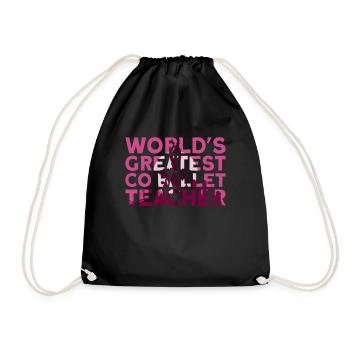 Le plus grand professeur de ballet du monde - Danseur de ballet - Sac de sport léger - noir - Devant