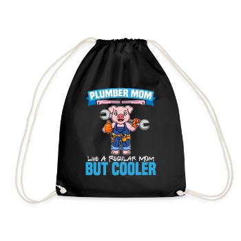 Plumber Mom Like A Regualr Mom But Cooler - Turnbeutel - Schwarz - Vorne