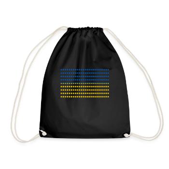 Ukraine flag - Drawstring Bag - black - Front