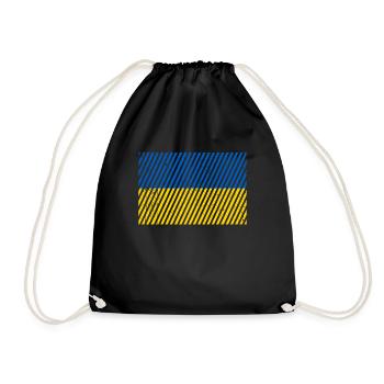 Ukraine flag - Drawstring Bag - black - Front