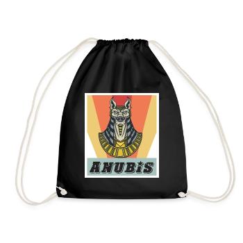 Anubis Ägyptologie Gott des toten ägyptischen Phar - Turnbeutel - Schwarz - Vorne