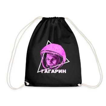 Yuri Gagarin - astronaut and first man in the world - Drawstring Bag - black - Front