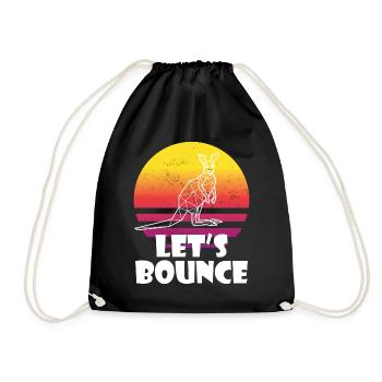 Hop like kangaroos Australia Marsupials Lus - Drawstring Bag - black - Front