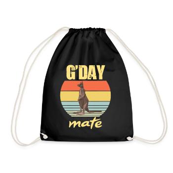 Kangourou G’day Outback Australie Marsupiaux Kangourou - Sac de sport léger - noir - Devant