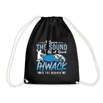 Bowfishing I Love The Sound Of Fisherman Bowfisher - Drawstring Bag - black - Front