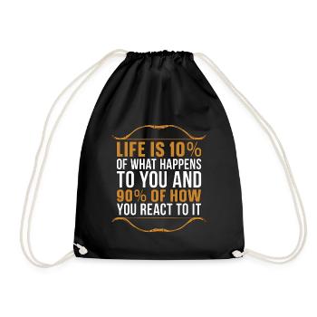 Bowhunting Life Is 10% Of What Shooting Bowhunter - Drawstring Bag - black - Front
