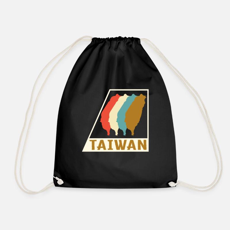 Taiwan Hemd, Taiwan Map Geschenk Tee, Chinesisch - Turnbeutel - Schwarz