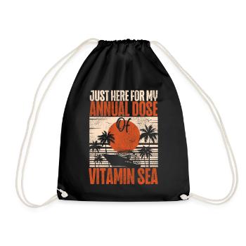 Bateau de croisière Vacances Vintage Rétro - Sac de sport léger - noir - Devant