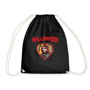 Halloween Sensenmann Sense des Todes Reaper Engel - Turnbeutel - Schwarz - Vorne