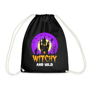 Witchy Halloween Party Hexe Scary House Ghost - Turnbeutel - Schwarz - Vorne