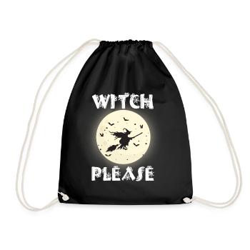 Witch Halloween Party Bat Bite Nightmare Fröh - Drawstring Bag - black - Front
