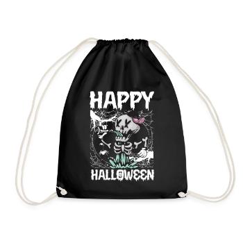 Halloween Kostüm Kürbis Attacke Nightmare - Turnbeutel - Schwarz - Vorne