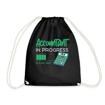Accountant Bookkeeper Accounting - Drawstring Bag - black - Front