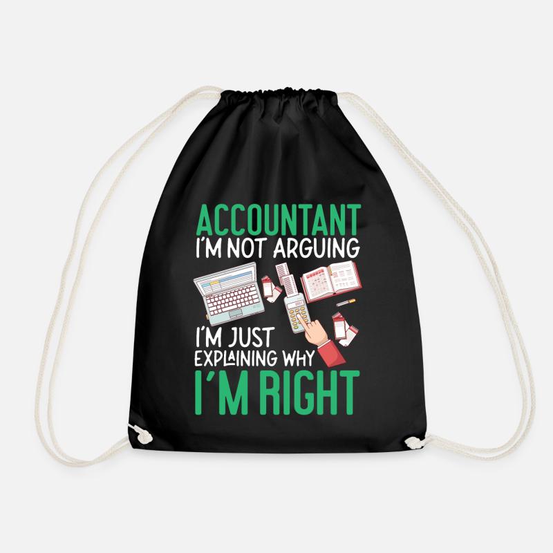 Accountant Bookkeeper Accounting - Turnbeutel - Schwarz