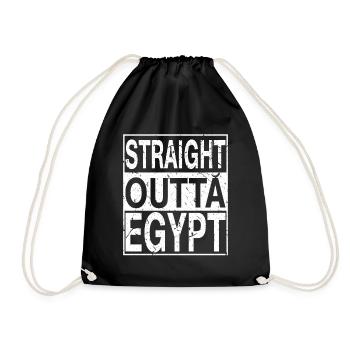 Egypt Straight outta Egypt - Drawstring Bag - black - Front