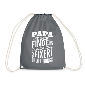 Mr Fix It Funny Dad Outils de fête des pères - Sac de sport léger - gris - Devant