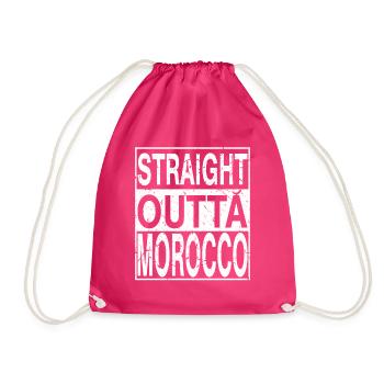 Marokko Straight outta Marokko - Turnbeutel - Fuchsia - Vorne