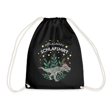 Weihnachtsmuffel Rentier Anti Kein Bock Santa - Turnbeutel - Schwarz - Vorne