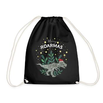 TRex Dinosaure Joyeux Noël Noël - Sac de sport léger - noir - Devant