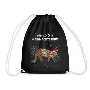Frettchen Offizielles Weihnachtsshirt Wichteln - Turnbeutel - Schwarz - Vorne