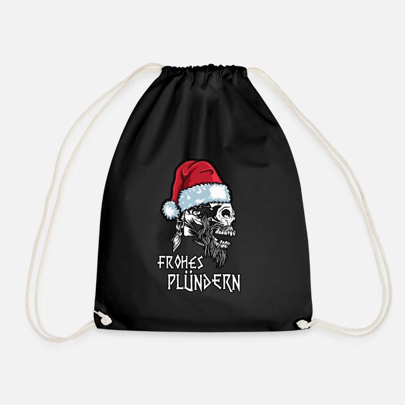 Frohes Plündern – Valhalla Wikinger Outfit - Turnbeutel - Schwarz