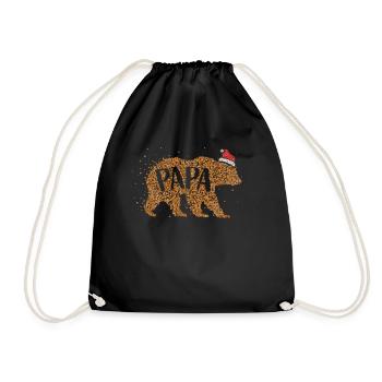 Papa Santa Hat Chapeau de Noël - Sac de sport léger - noir - Devant