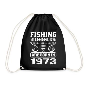 Les légendes de la pêche sont nées en 1973 - Sac de sport léger - noir - Devant