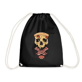 Fast Food Design Hobby Pizza Baker - Drawstring Bag - black - Front