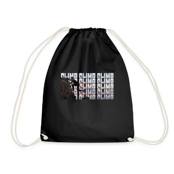 climb - Drawstring Bag - black - Front