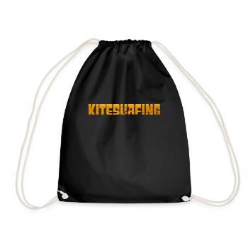 kite surfen - Turnbeutel - Schwarz - Vorne